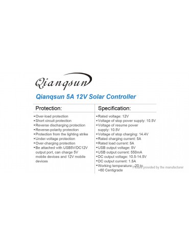 CMTP01 20A PWM Solar Charge Controller Regulator