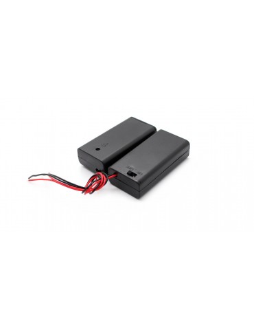 2*AA Serial Batteries Holder Case Box with Leads (2-Pack)