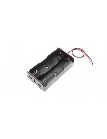 2*18650 Parallel Battery Case with Lead Wires
